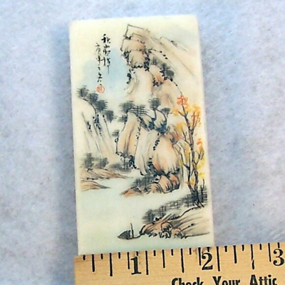 VTG Asian, Hand Painted, Marble Paper Weight - Picture 2 of 8